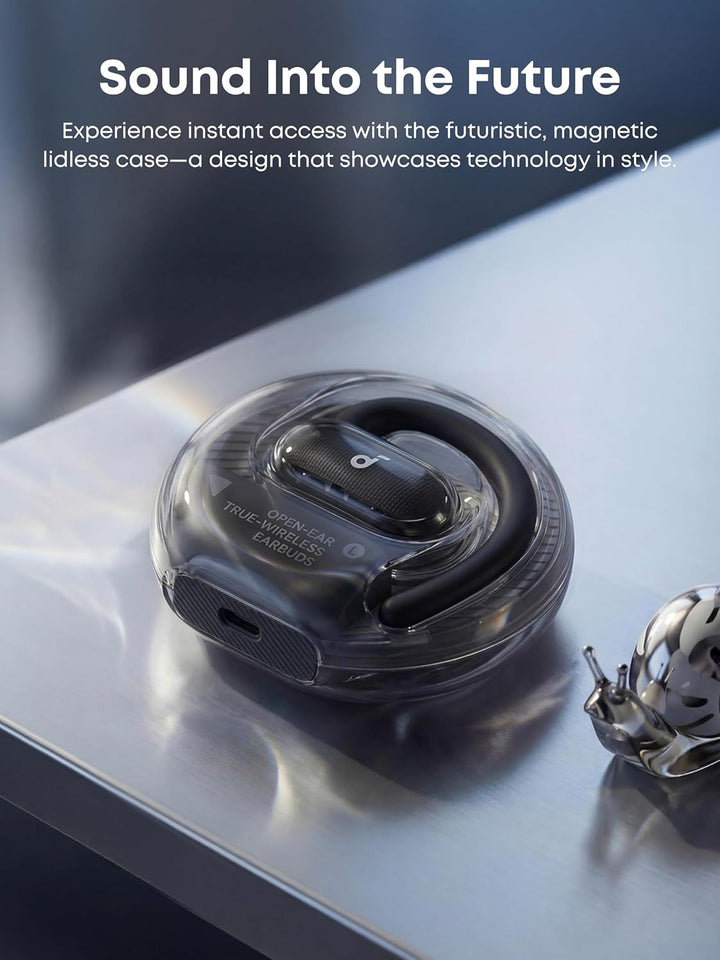 soundcore V40i by Anker, Open-Ear Kopfhörer, transparentes Case ohne Deckel, 4 einstellbare Position