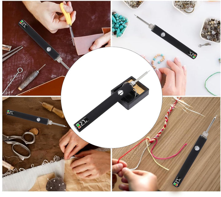 Wiederaufladbares Fadenbrenner -Kit für Schmuckherstellung, Digitales Faden -Zapper -Werkzeug mit Er