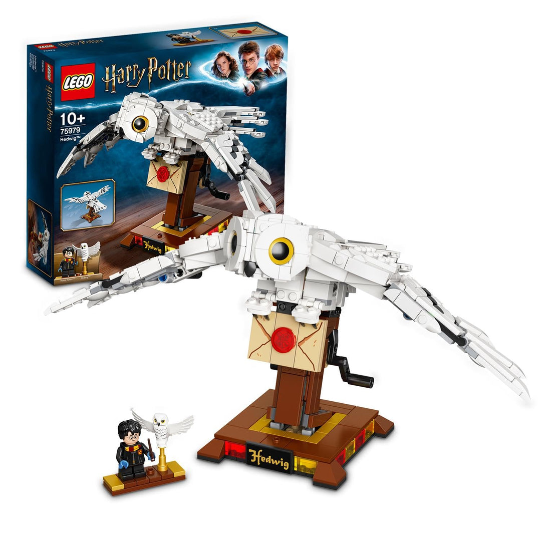 LEGO 75979 Harry Potter Hedwig die Eule, Ausstellungsmodell, Sammlerstück mit beweglichen Flügeln, F