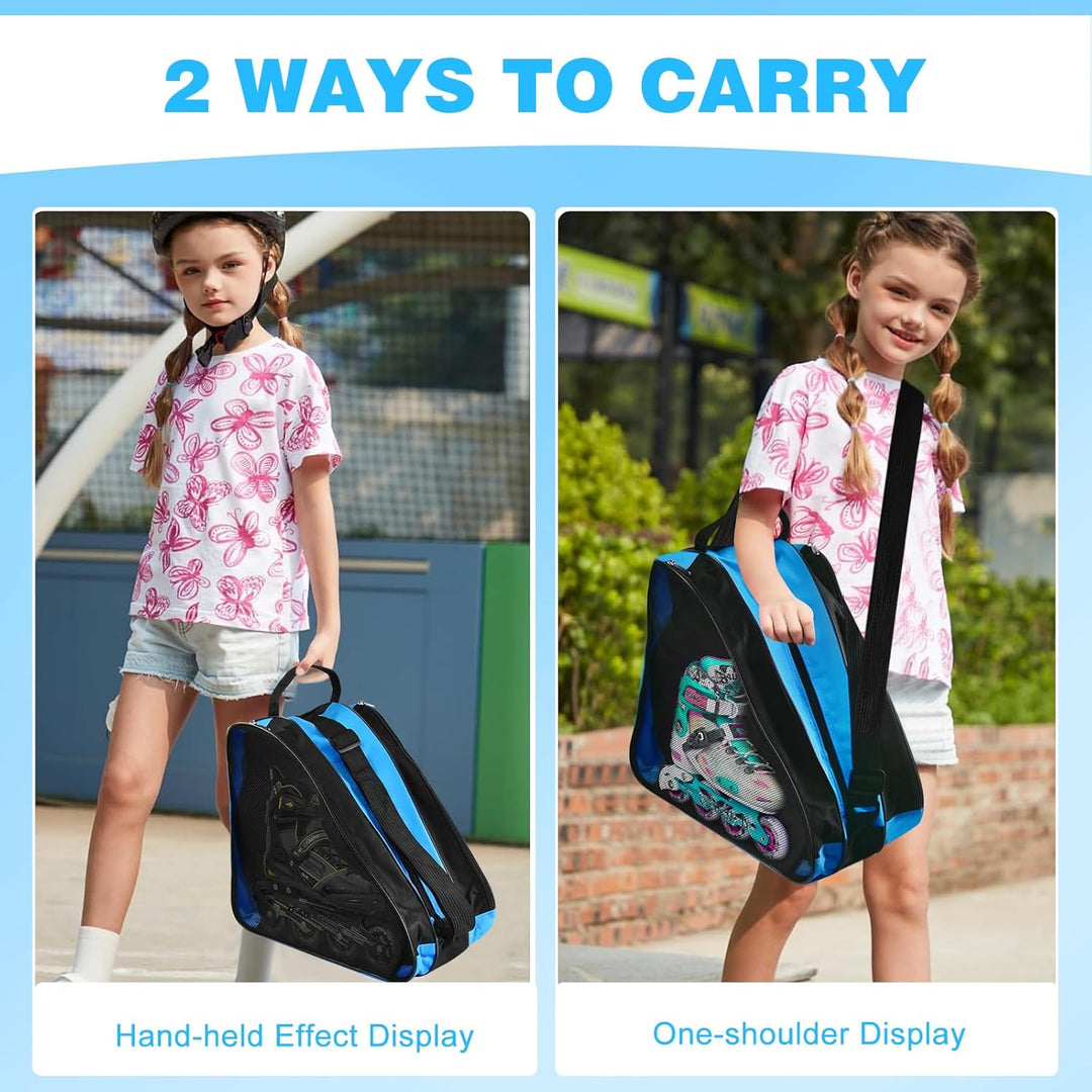 Rollschuh Tasche Inliner Tasche Kinder Skatertasche Schlittschuhe Tasche für Inliner Ice Skate Bag S