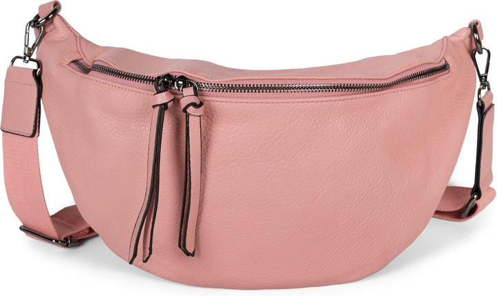 styleBREAKER Damen Halbmond Crossbody Schultertasche, abnehmbarer verstellbarer Schultergurt, Einfar