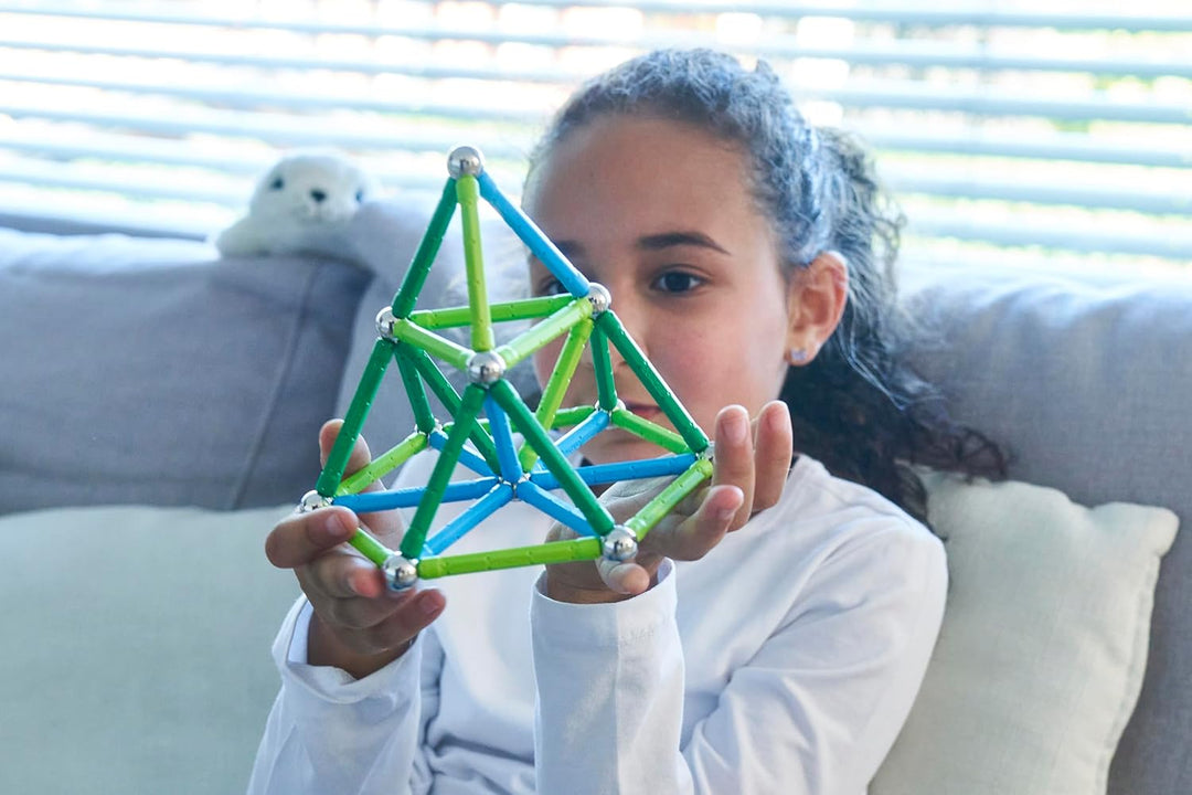 Geomag Classic - 60 Pieces- Magnetic Construction for Children - Green Collection - 100 Percent Recy