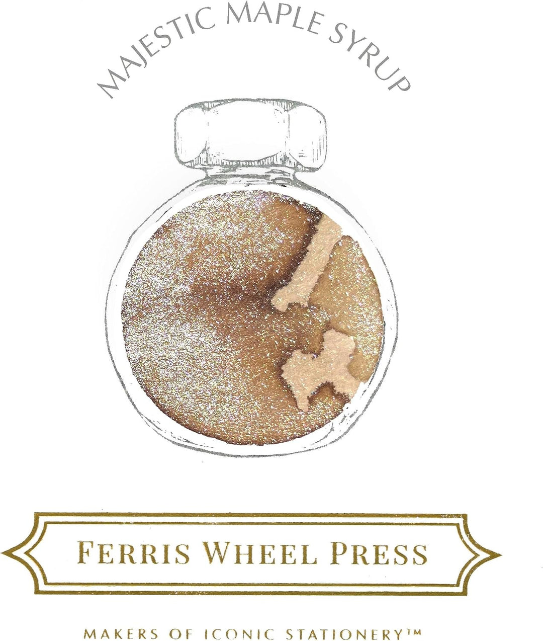 Ferris Wheel Press Fountain Pen Ink | Everyday Ink Collection | Natural Wood with a champagne shimme