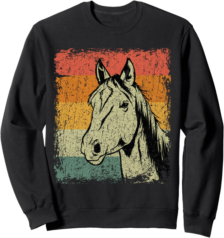 Retro Reiter Reiten Geschenk Vintage Pferd Sweatshirt