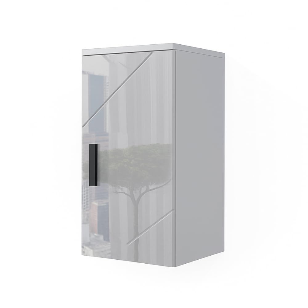 Vicco Badschrank Irma, Weiss Hochglanz, 30 x 59 cm Weiss Hochglanz 30x59 cm, Weiss Hochglanz 30x59 c