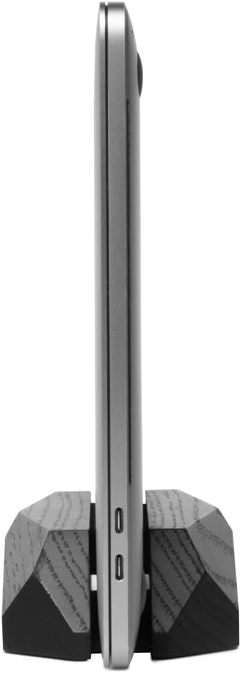 Oakywood Vertikaler Laptopständer, Naturholz, verstellbare Dockingstation, für Geräte bis zu 2 cm Di