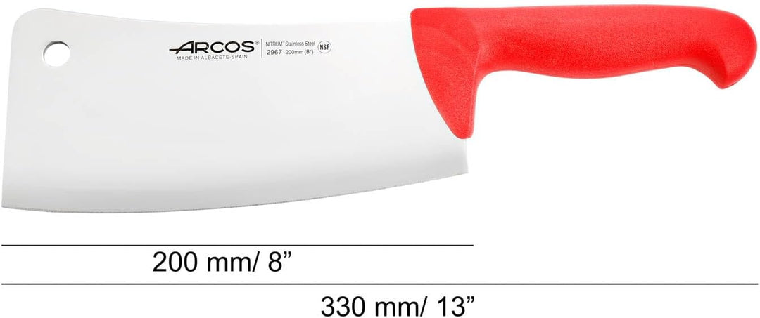 Arcos 296722 Serie 2900 - Hackmesser Metzgermesser -KlingeNitrumEdelstahl200mm-HandGriffPolypropylen
