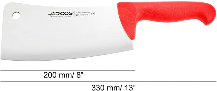 Arcos 296722 Serie 2900 - Hackmesser Metzgermesser -KlingeNitrumEdelstahl200mm-HandGriffPolypropylen