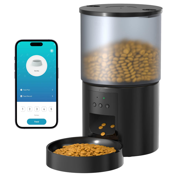 Futterautomat Katze Katzenfutter Automat WiFi: Futterspender Katze mit Massgeschneidert Zeitplan - A