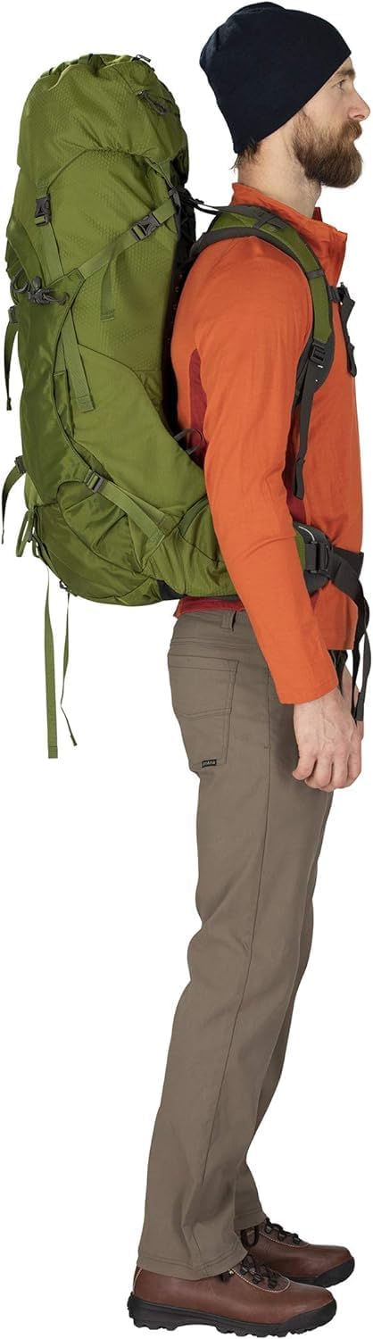 Osprey Aether 55 Trekkingrucksack für Männer Deep Water Blue S-M, Deep Water Blue S-M