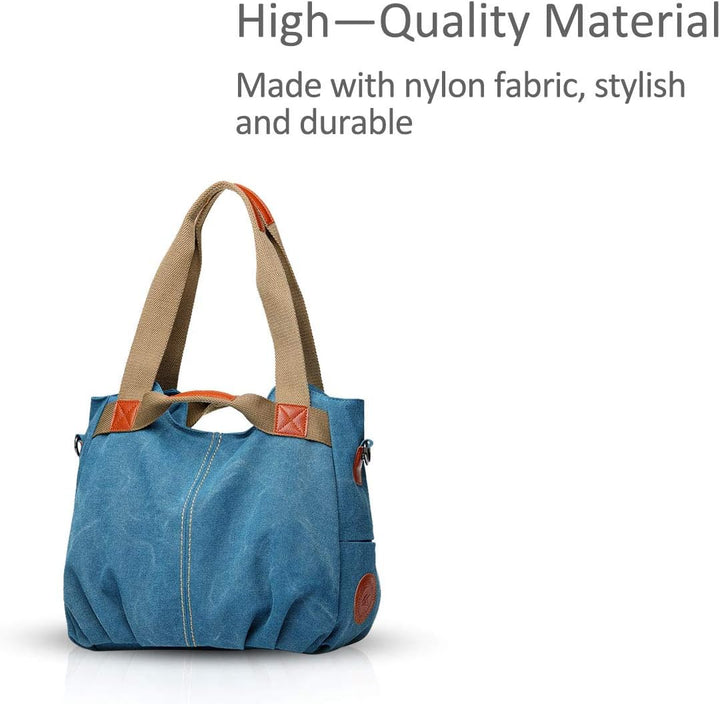 NICOLE &amp; DORIS Canvas Tasche Damen Tragetaschen für Damen Schultertaschen Umhängetasche Leinwand Han