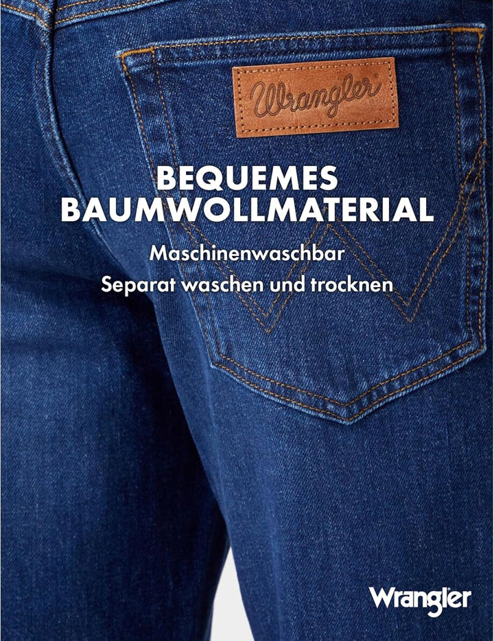 Wrangler Texas Stretch Herren Jeans Regular Fit Jeanshose Hose Schwarz Blau 33W / 34L Dancing Water,