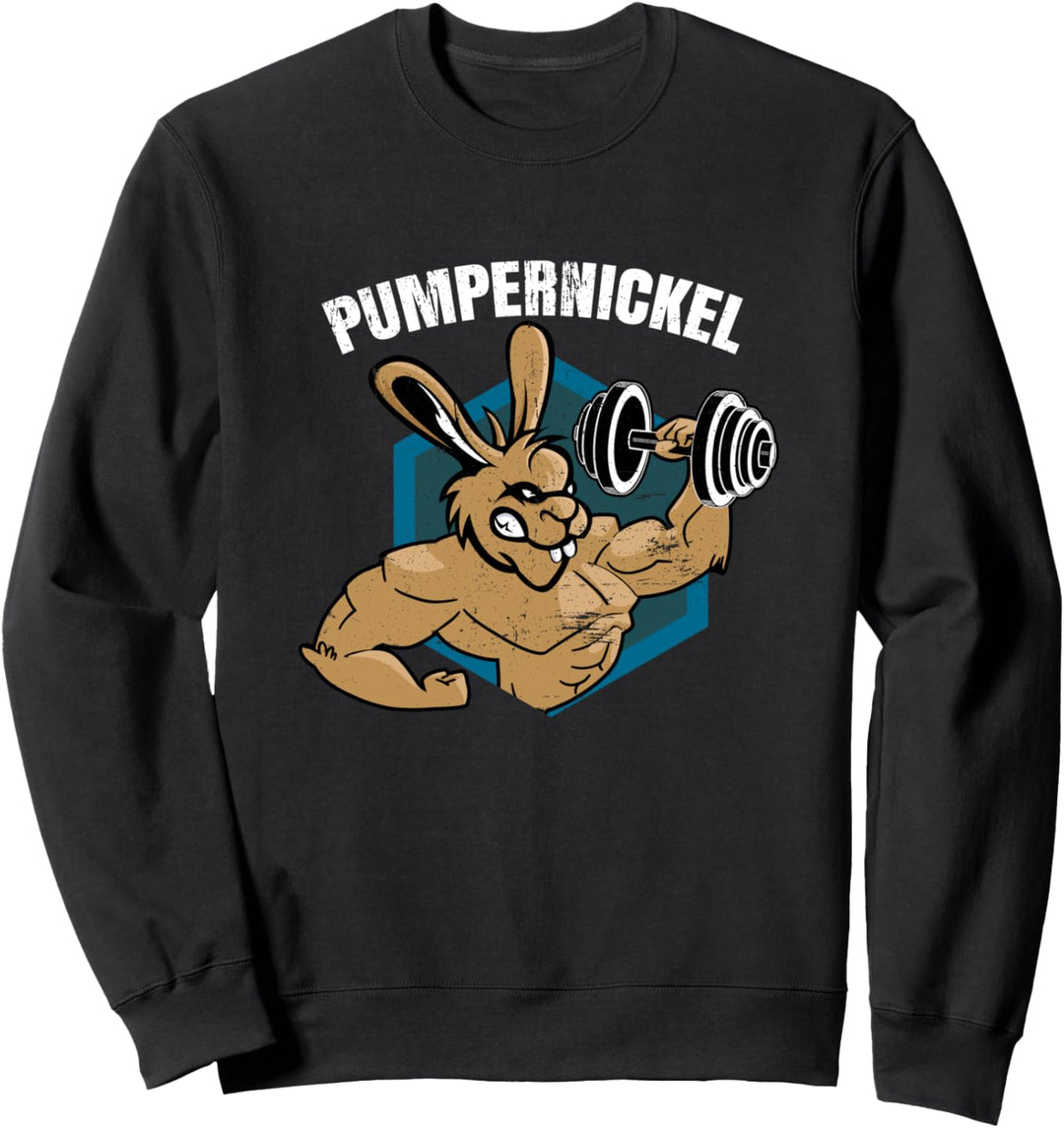 Pumpernickel Fit Fitness Gym Workout Hase Kaninchen Sweatshirt