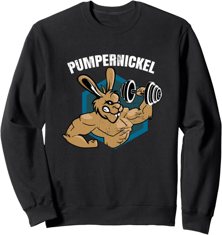 Pumpernickel Fit Fitness Gym Workout Hase Kaninchen Sweatshirt