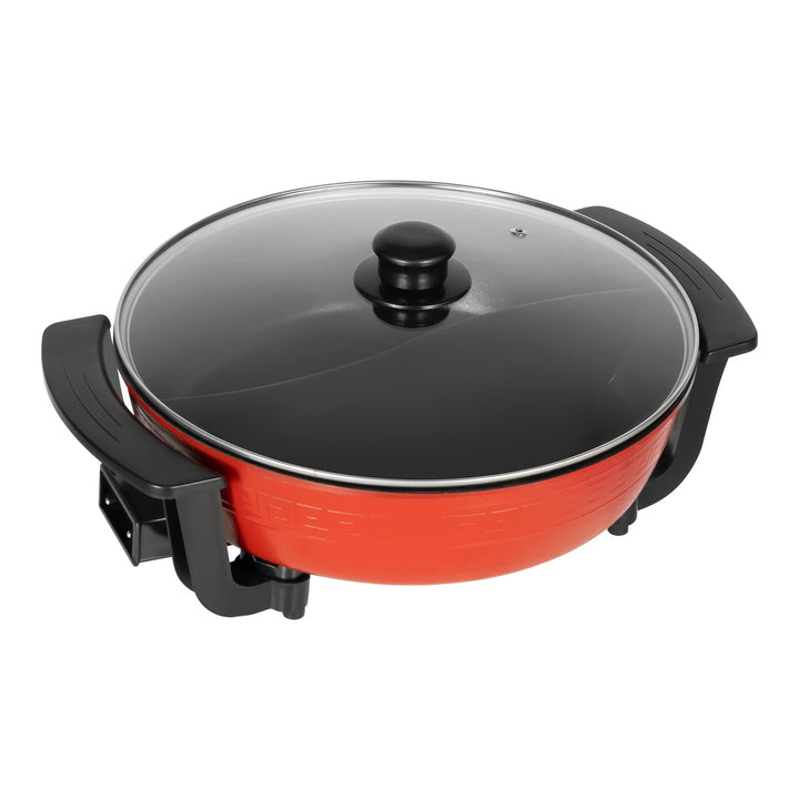6 l Elektrischer Hot Pot – Multifunktionaler Schmortopf/Wok mit Glasdeckel, für den Einsatz in der h