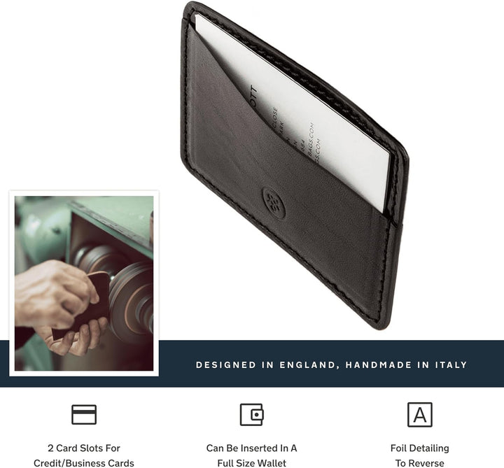 Maxwell Scott - Personalisierte Luxuriöses Leder Kartenhalter für Männer - Handgefertigt aus italien