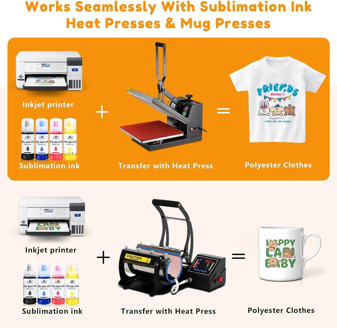 MERRYWORK Sublimationstinte für Epson Ecotank 2840 ET2830 2815 4810 EcoTank Drucker EcoTank Drucker