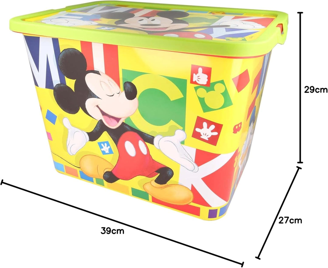 Stor Click Box 23 l, Mickey Watercolors, Schwarz, Medium