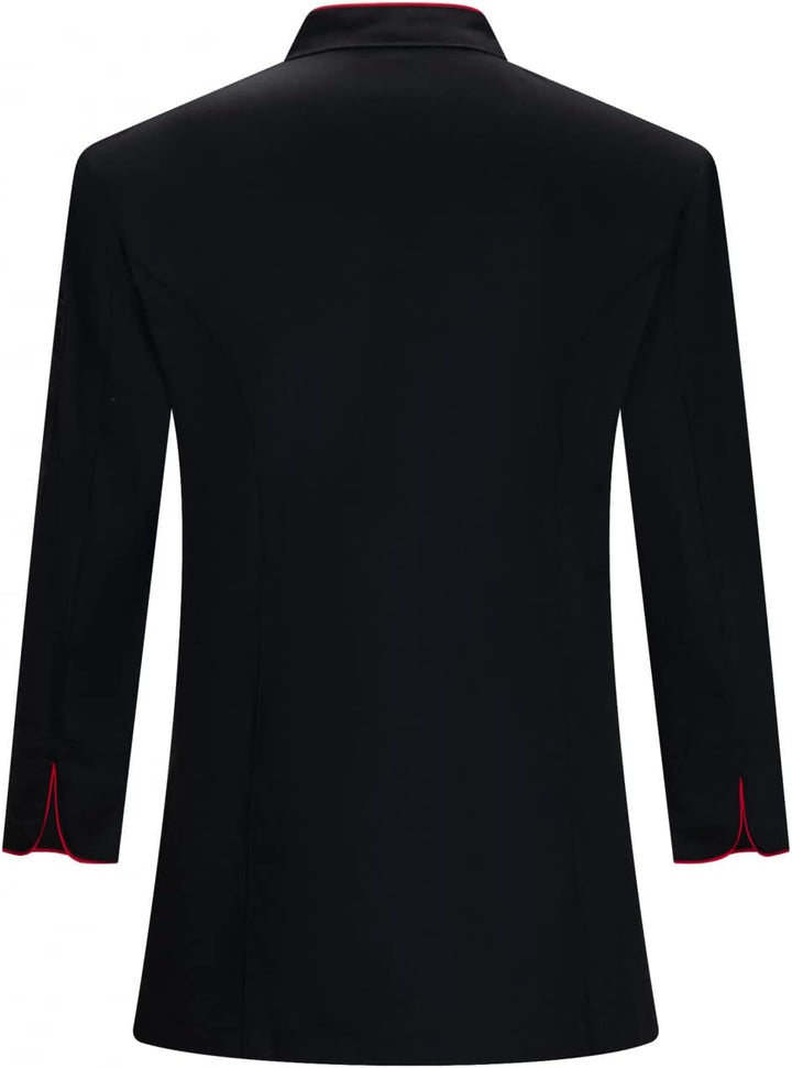 MISEMIYA Damen KOCHJACKE KZ-703 3XL Kochjacken Herren 703 - Schwarz, 3XL Kochjacken Herren 703 - Sch