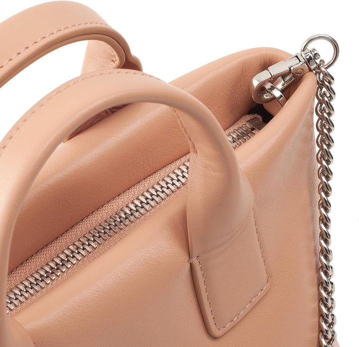 DUDU Kleine Damen-Umhängetasche aus echtem Leder, Elegante Mini-Abendtasche, 22 x 13 cm, doppelte Gr