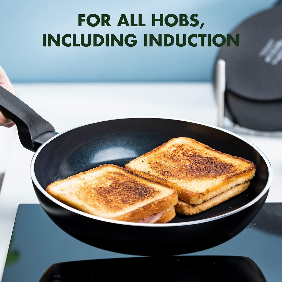 GreenPan Torino Gesunde antihaftbeschichtete Keramik Bratpfanne 24 cm, PFAS-frei, Induktion, Backofe