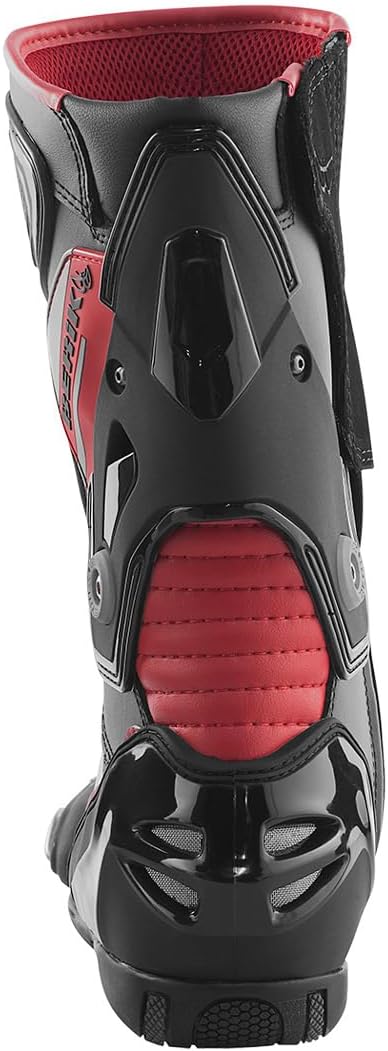 Berik Shaft 2.0 Motorradstiefel, schwarz/rot, 37 Schwarz Rot 37 EU, Schwarz Rot 37 EU