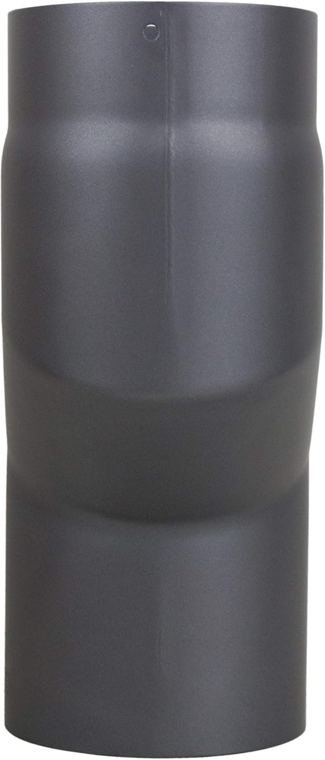LANZZAS Ofenrohr Versatzbogen 60 mm, im Durchmesser, DN Ø 150 mm, Farbe: gussgrau - weitere Rohre au