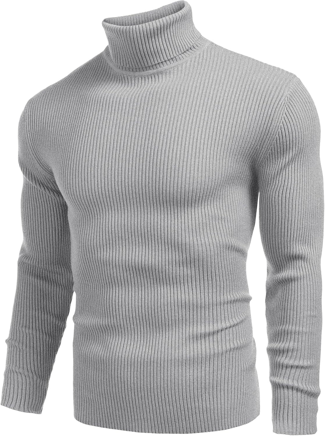 COOFANDY Herren Rollkragen Pullover Langarmshirt Feinstrick Sweater Rollkragen Freizeit Slim fit Bas