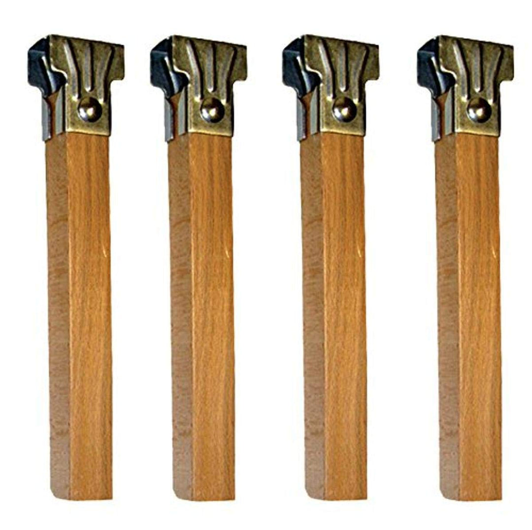 IMEX EL ZORRO Set mit 4 Holzfussbeinen, 250 x 35 x 35 mm, Holz, neutral, 39x5x3 cm