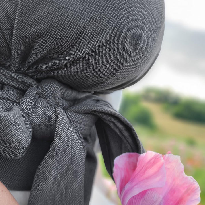 Hoppediz Hop-Tye Advanced - 4-in-1 Babytrage für Neugeborene ab Geburt - Halfbuckle Tragehilfe mit T