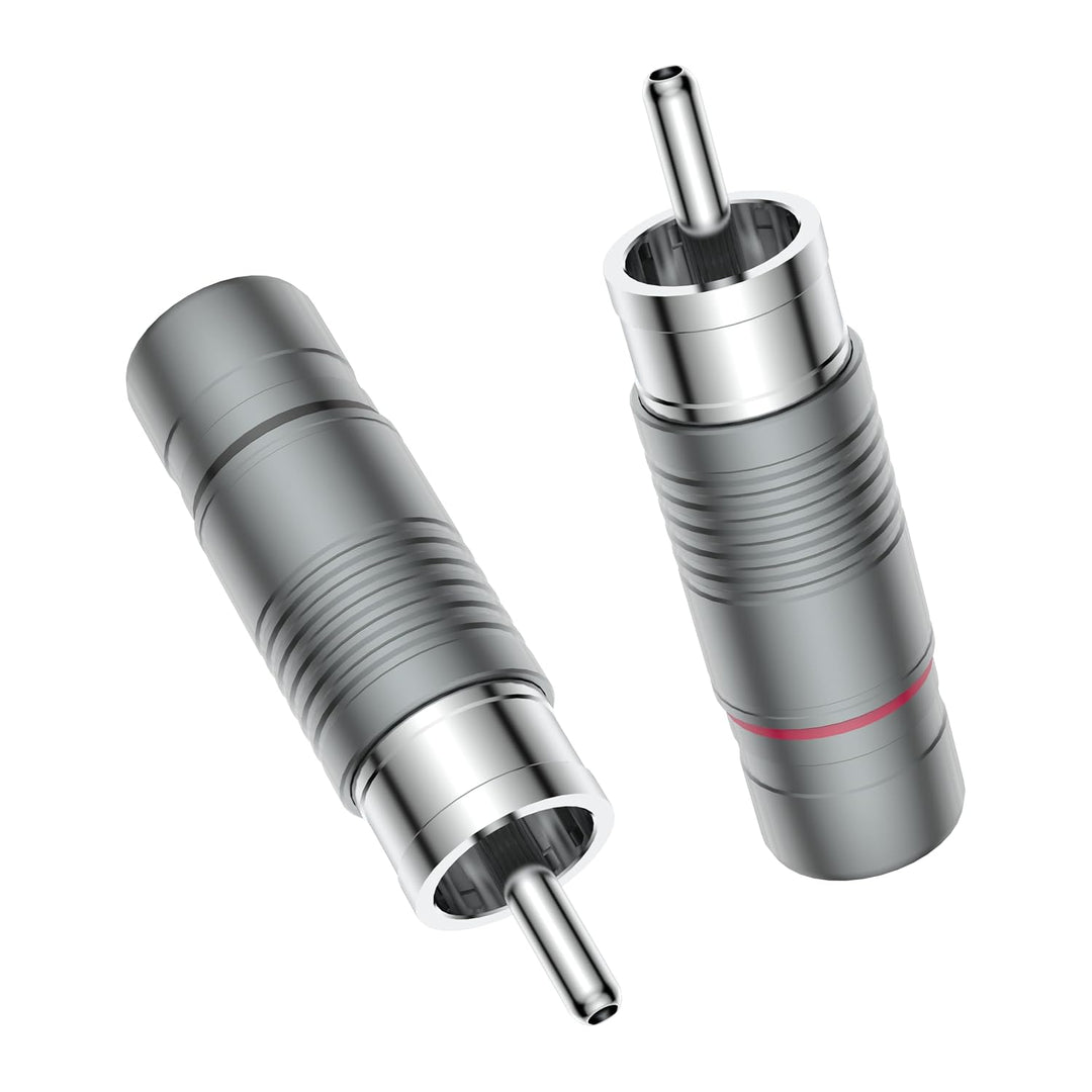 Tertullus 4 Stück High End Cinch Stecker ，HiFi RCA Stecker,Cinch-Steckverbinder für Audio Phono RCA1