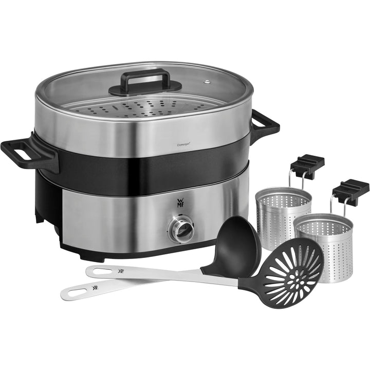 WMF Lono Hot Pot & Dampfgarer elektrisch 3,6l, chinesisches Fondue für 6 Personen, elektrische Dampf