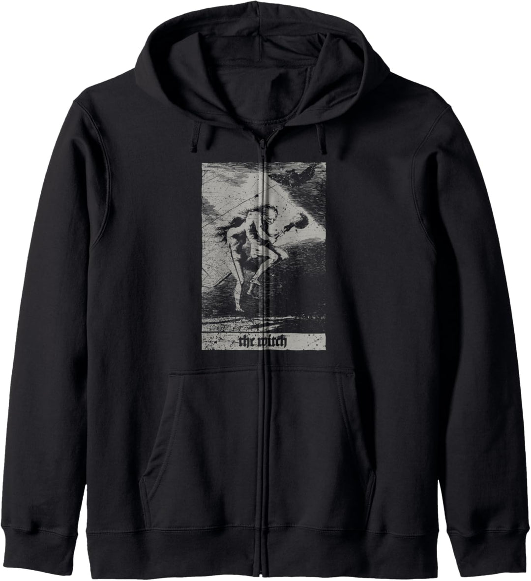 Okkult The Witch Occult Hexe Tarot Esoteric Vintage Grunge Kapuzenjacke