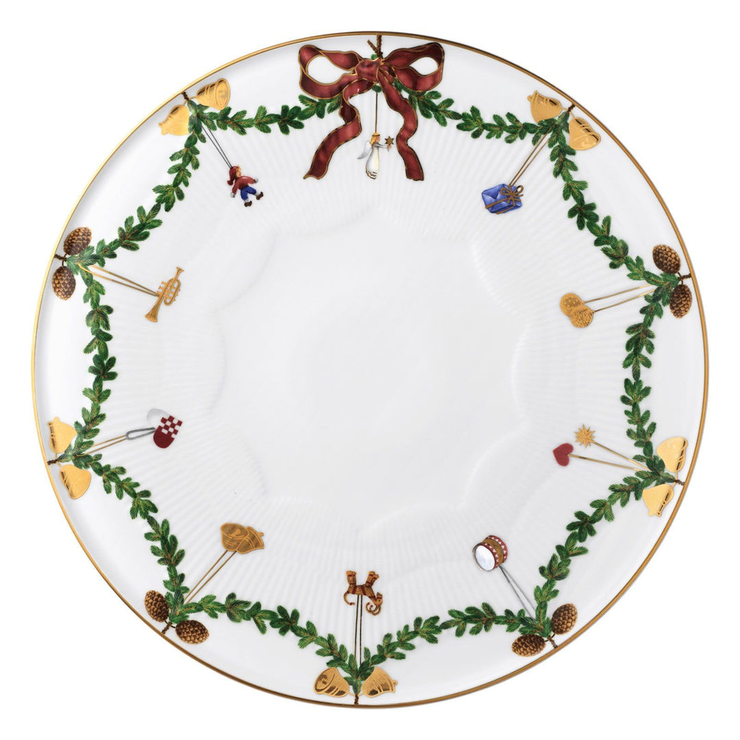 Royal Copenhagen - Star Fluted Christmas - Kuchenplatte - Bone China Porzellan - Ø 32 cm
