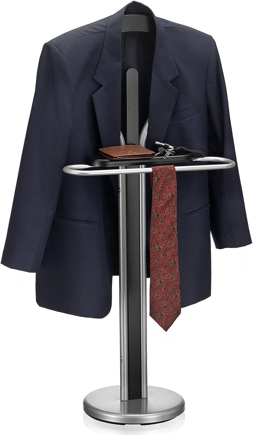IDIMEX Herrendiener Fabio mit Hosenbügel und Ablage, Schwarz - Stummer Diener Kleiderbutler Kleiders