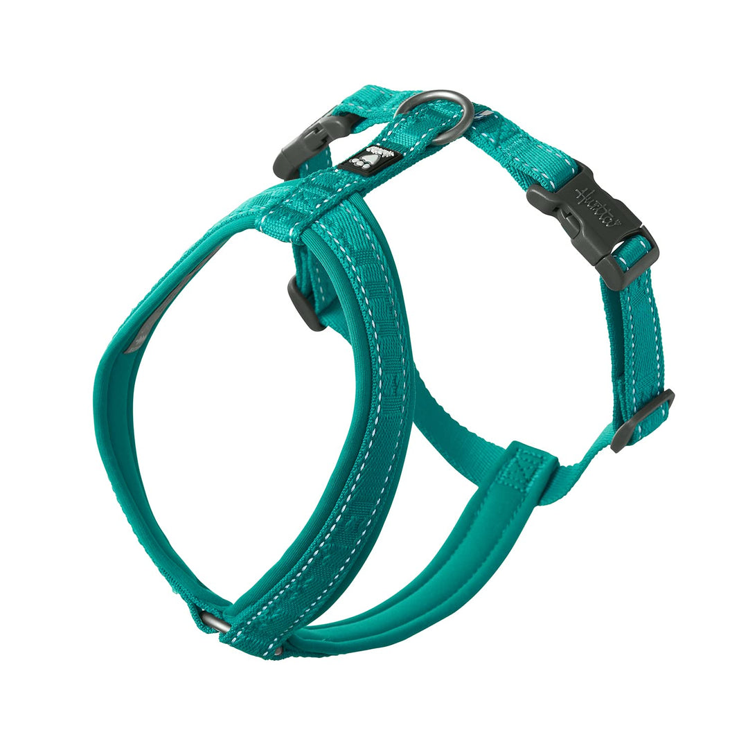 Hurtta Casual Y-Geschirr ECO Komfortables nachhaltiges Hundegeschirr (Peacock, 35-45 cm) 35-45 cm Pe
