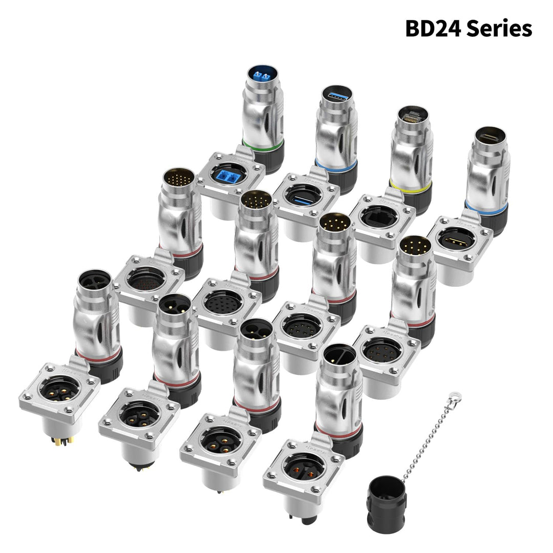 CNLINKO BD-24 Glasfaser wasserdichter stecker, LC Single Mode Dual Core, Panel Mount Receptacle Buch