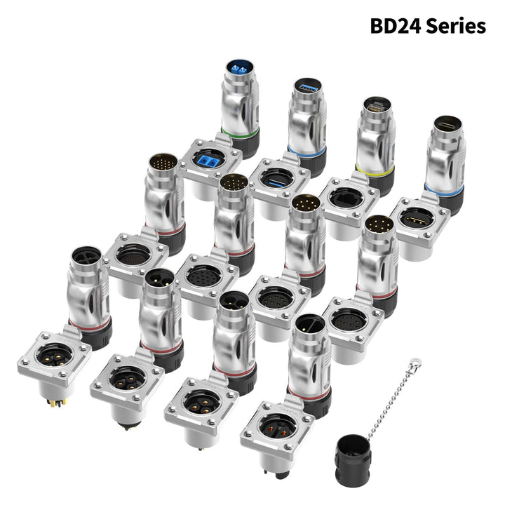 CNLINKO BD-24 Glasfaser wasserdichter stecker, LC Single Mode Dual Core, Panel Mount Receptacle Buch