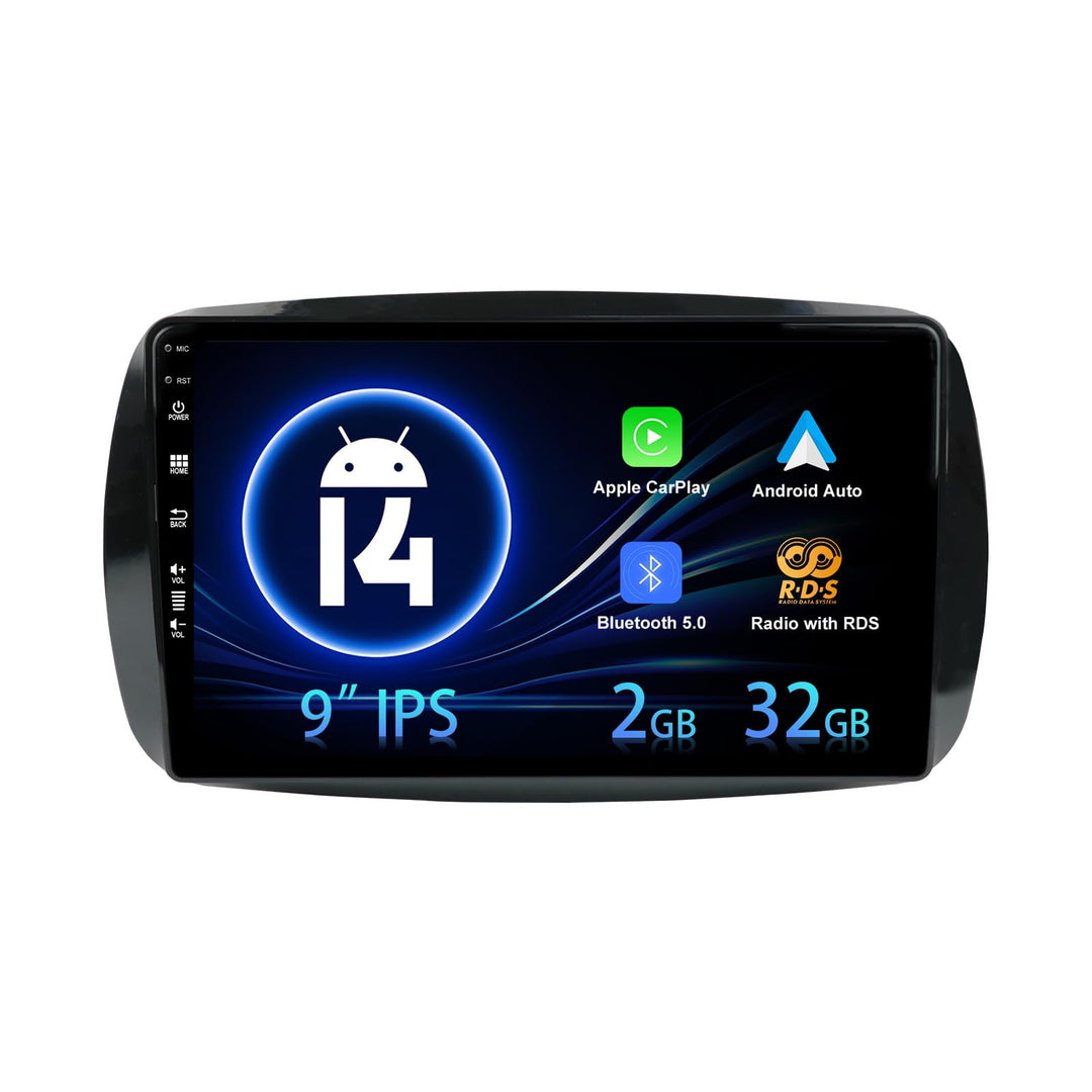 Android 12 Autoradio GPS-Navigation für Mercedes Benz Smart 453 Fortwo 2014–2020 – 9 Zoll – 2G+32G K