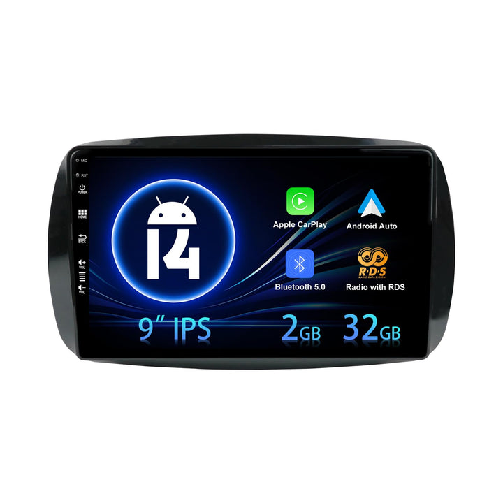 Android 12 Autoradio GPS-Navigation für Mercedes Benz Smart 453 Fortwo 2014–2020 – 9 Zoll – 2G+32G K