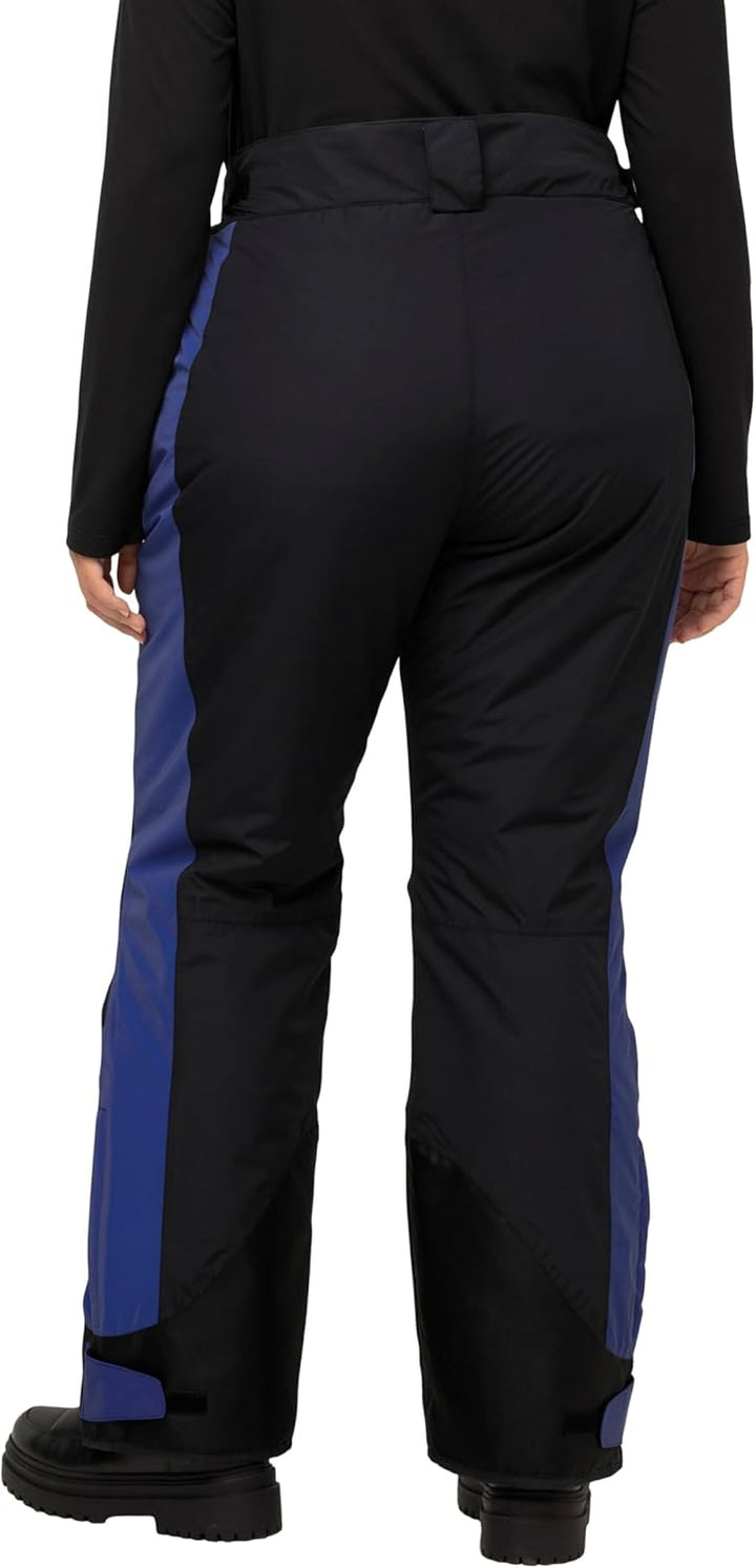 Ulla Popken Damen Skihose Reflektierend, Wasserdicht Hose 48 Schwarz, 48 Schwarz