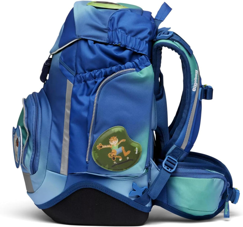 ergobag pack Set ergonomischer Schulrucksack Flexibel 6-teilig 1. Klasse Grundschule, Dschungelfiebä