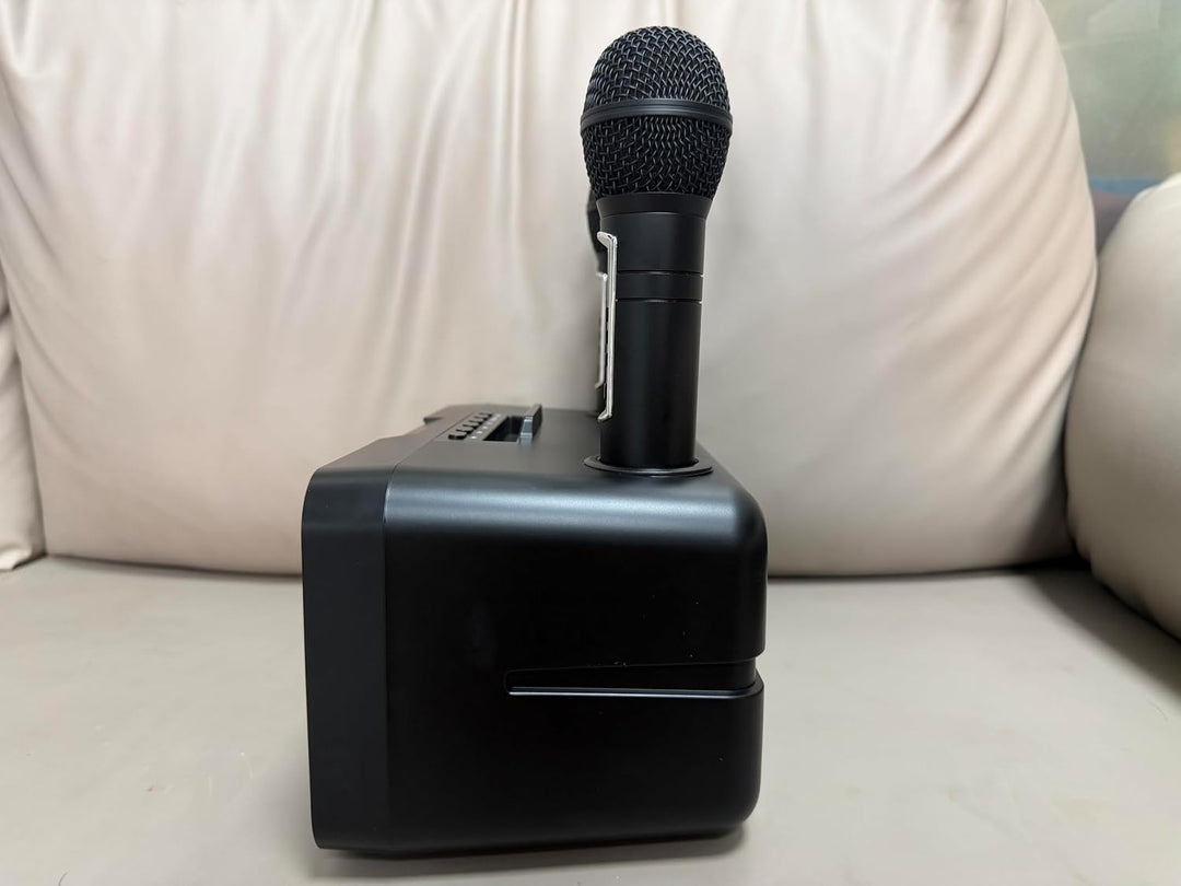 Tragbarer Karaoke Maschine,Karaoke mit 30W Bluetooth Lautsprecher,2 Kabellosen Karaoke-MikrofonWiede
