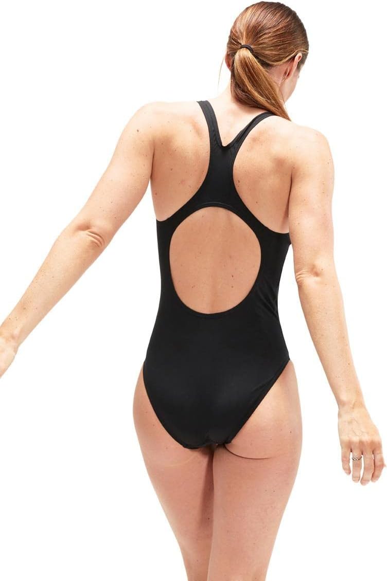 Speedo Badeanzug Damen Placement Digital Medalist 36 Schwarz, 36 Schwarz