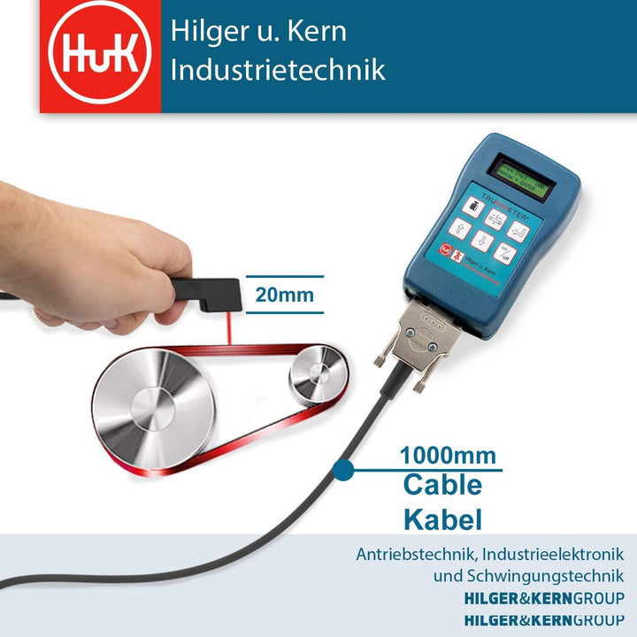 TRUMMETER® Riemenspannungsmessgerät, Messbereich 10-800 Hz, Zwei Zeilen LCD, 10 Sprachen verfügbar,