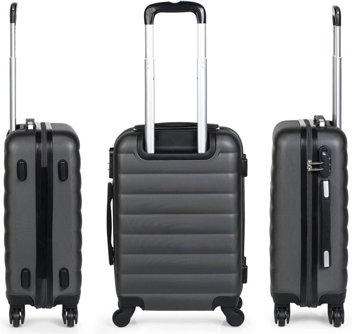 ITACA - 3er Hartschalen Kofferset 55/65/75 cm ABS. 4 Rollen. Erweiterbar. Robuster und Leichter. Han