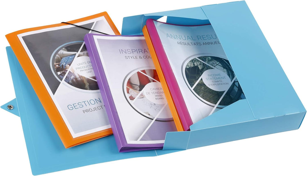 Viquel 097716 – 49 Class Docs Vorratsdosen 4-DE Ranking Polypropylen-Rücken 100 mm Farben sortiert