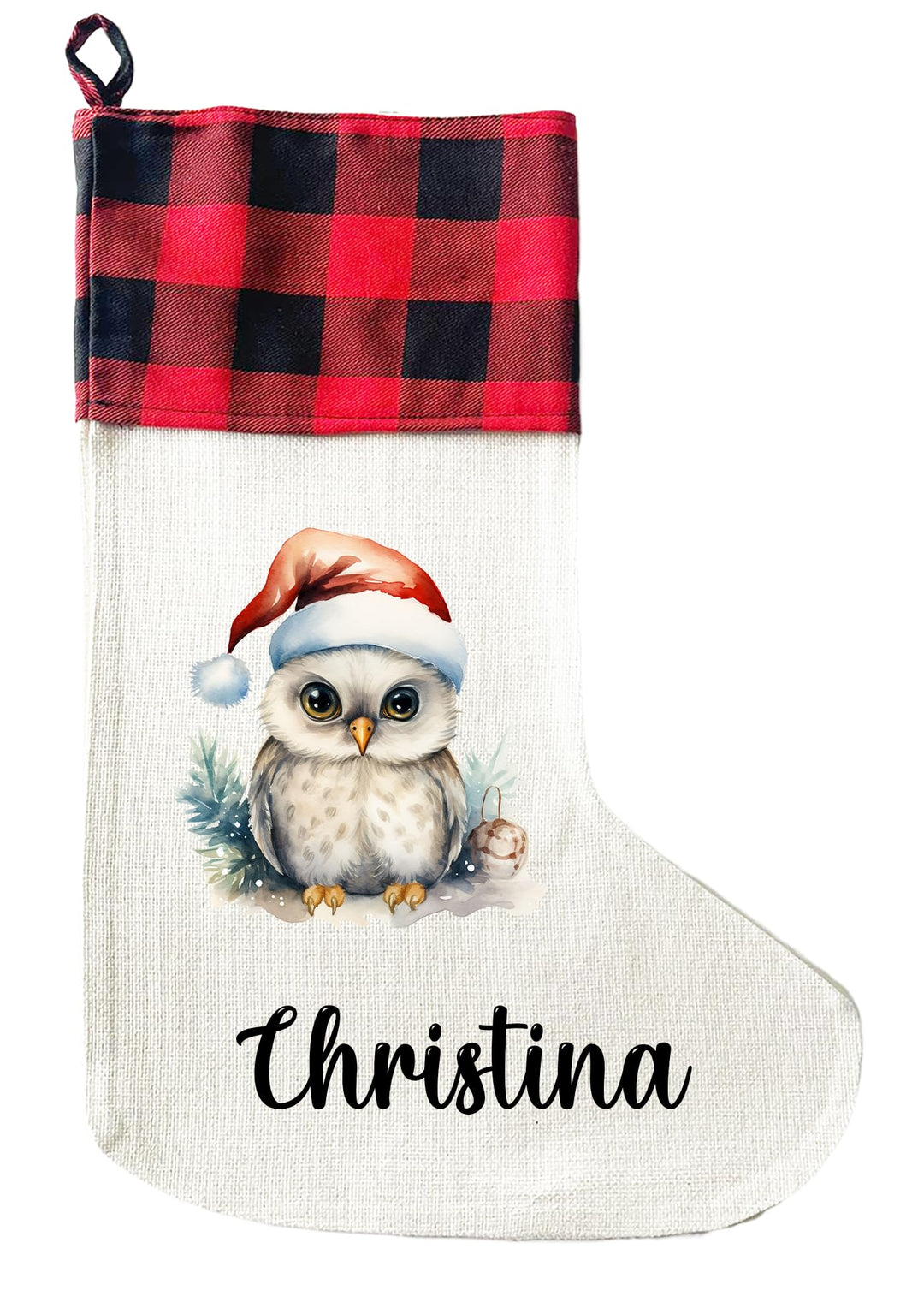 LIEBTASTISCH - Personalisierte Weihnachtssocken mit Tieren - 40cm x 30cm - Weihnachtsstrumpf zum Nik