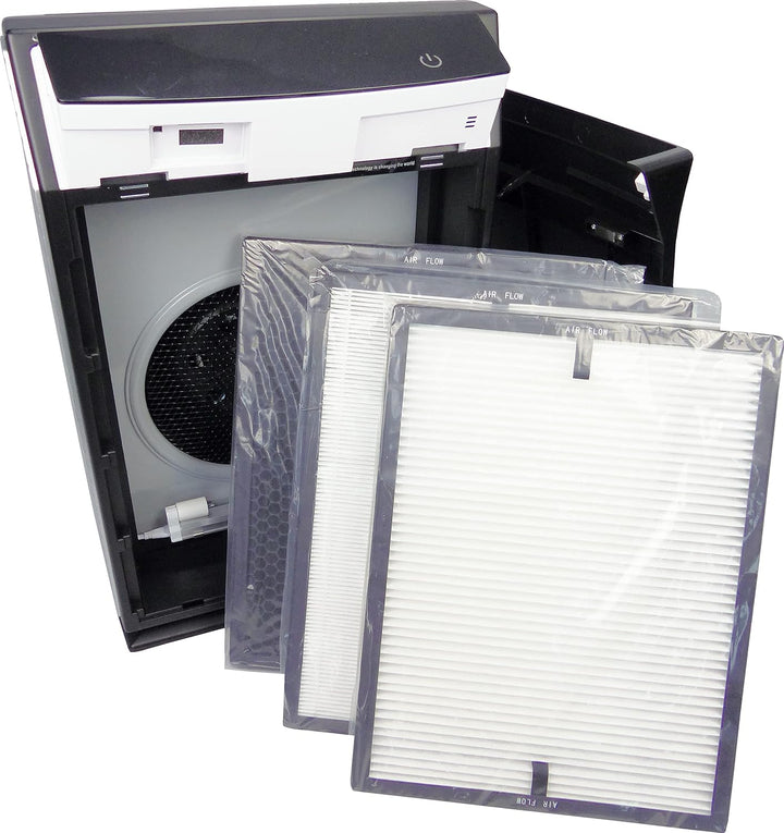 Aktobis Luftreiniger, Luftwäscher, Pollenfilter WDH-C03 (schwarz) Schwarz-silber, Schwarz-silber