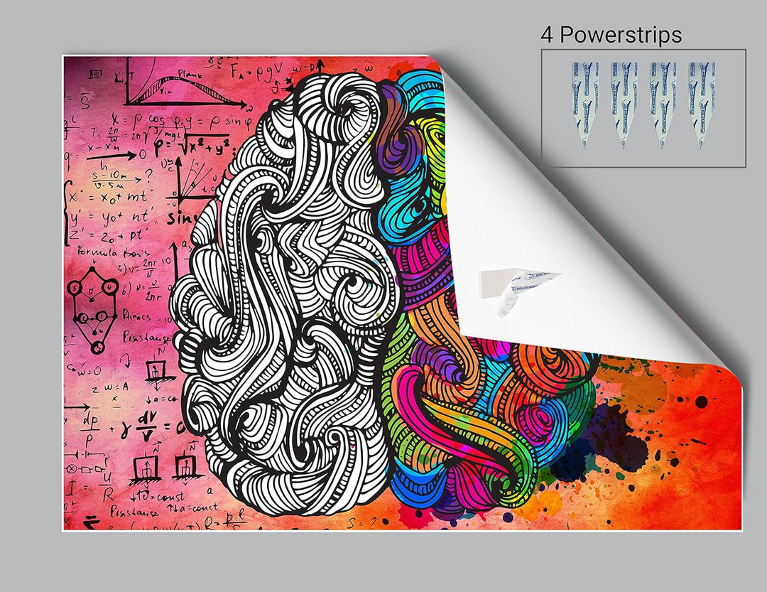 wandmotiv24 Poster als Wanddeko, Grösse 100x70cm, Erfolg beginnt im Kopf, Formeln, Moderne Wanddeko,